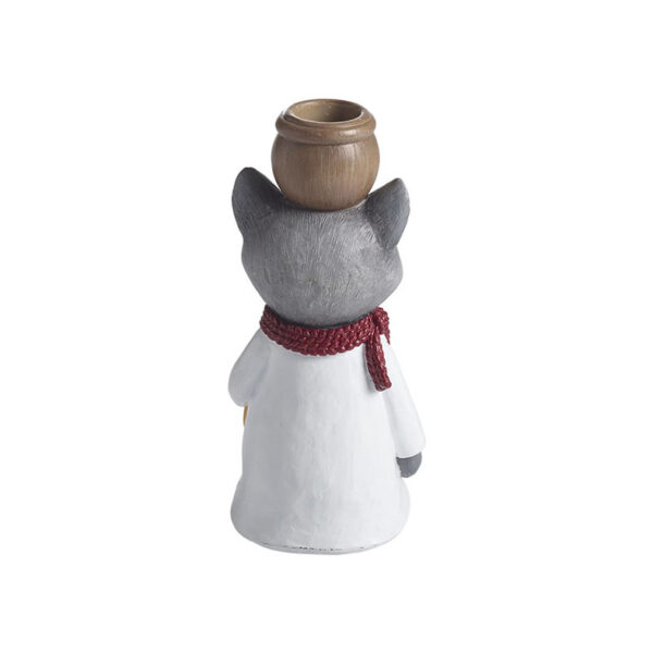 Ljusstake Katt Snögubbe - Bild 2