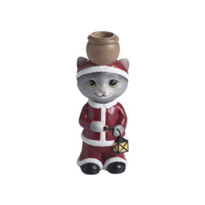 Ljusstake Katt Tomte