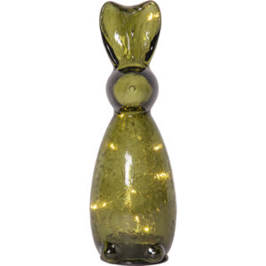 Glaskanin med Led Harry Grön